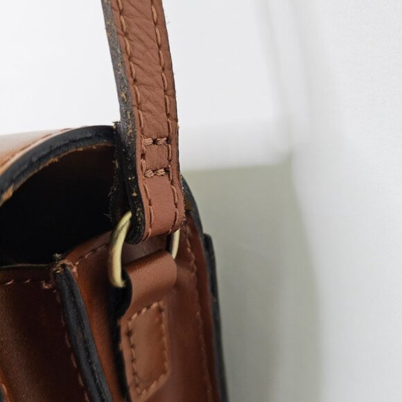 NWT PATRICIA NASH BIANCO Crossbody Organizer Bag TAN BROWN Leather Handbag Cute - Picture 8 of 12